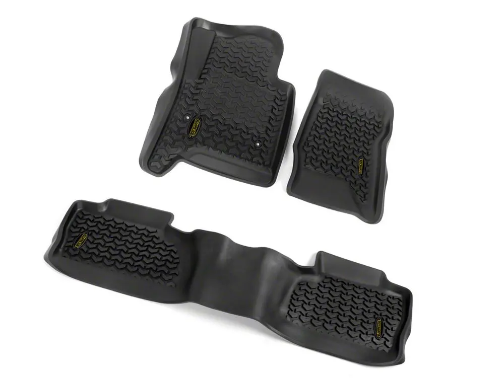 Barricade Black Front and Rear Floor Mat Set for 2014–2018 GMC Sierra 1500 Crew Cab