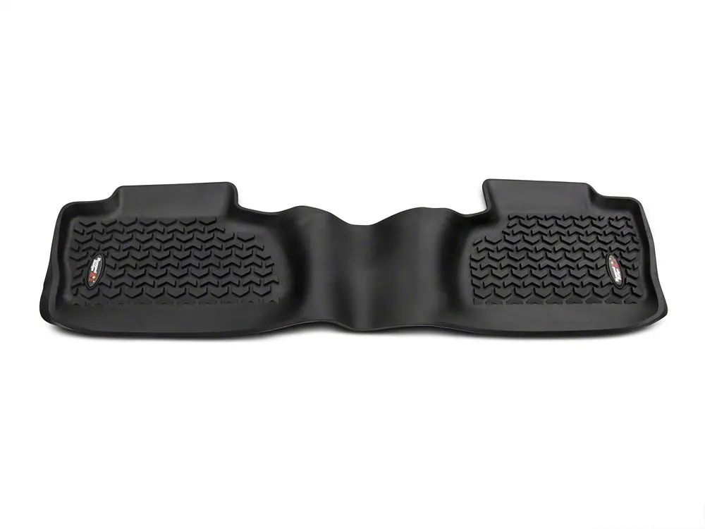 Barricade Black Rear Floor Mats for 2014–2018 GMC Sierra 1500 Double and Crew Cabs