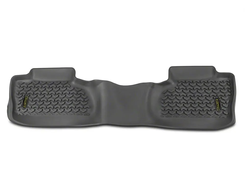Barricade Gray Rear Floor Mats for 2014–2018 GMC Sierra 1500 Double and Crew Cabs