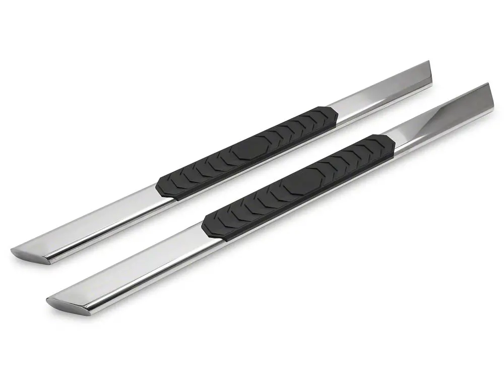 Barricade 4-Inch Stainless Steel Flat Oval Running Boards for 2007–2018 GMC Sierra 1500 Regular Cab