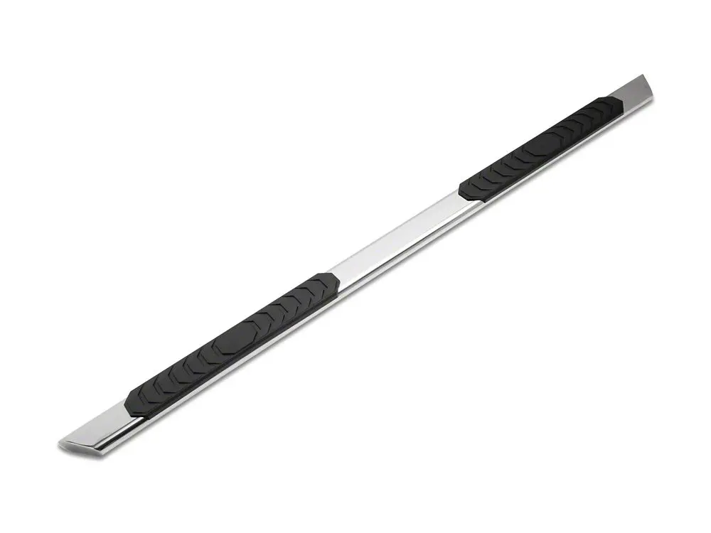 Barricade 4-Inch Flat Oval Running Boards; Stainless Steel (14-18 Sierra 1500 Double Cab) 2