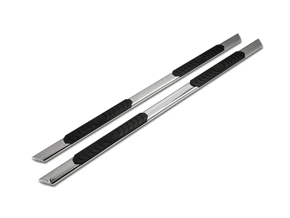 Barricade 4-Inch Flat Oval Stainless Steel Running Boards for 2014–2018 GMC Sierra 1500 Crew Cab