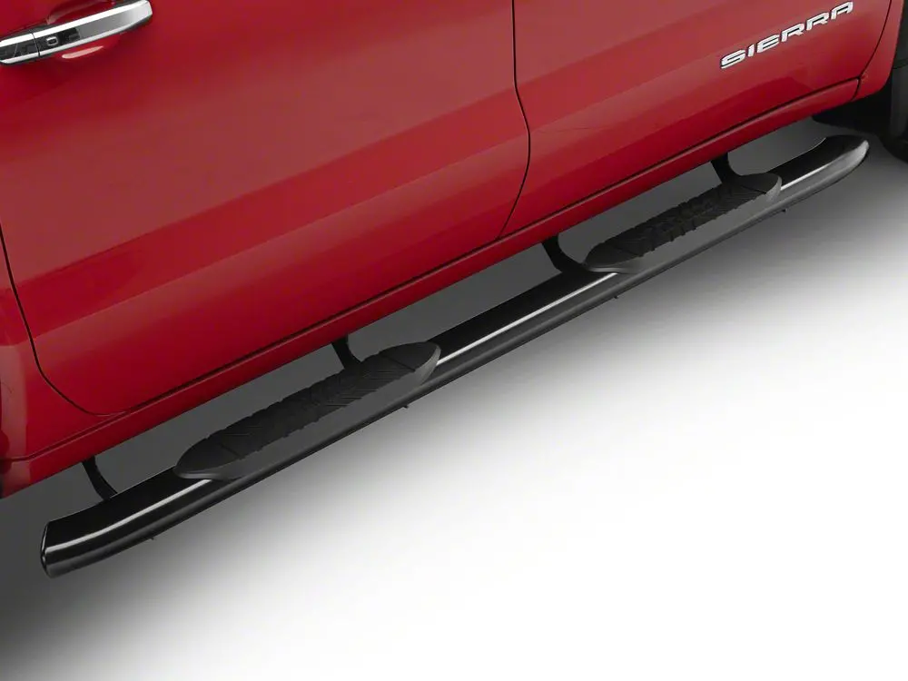 Barricade 5-Inch Oval Bent-End Black Side Step Bars for 2019–2025 GMC Sierra 1500 Crew Cab