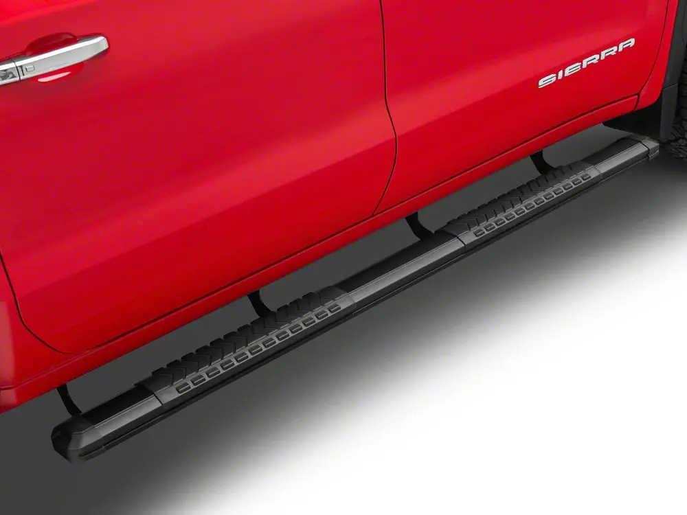 Barricade Saber 5-Inch Aluminum Side Step Bars with Black Cover Plates for 2019–2025 GMC Sierra 1500 Crew Cab