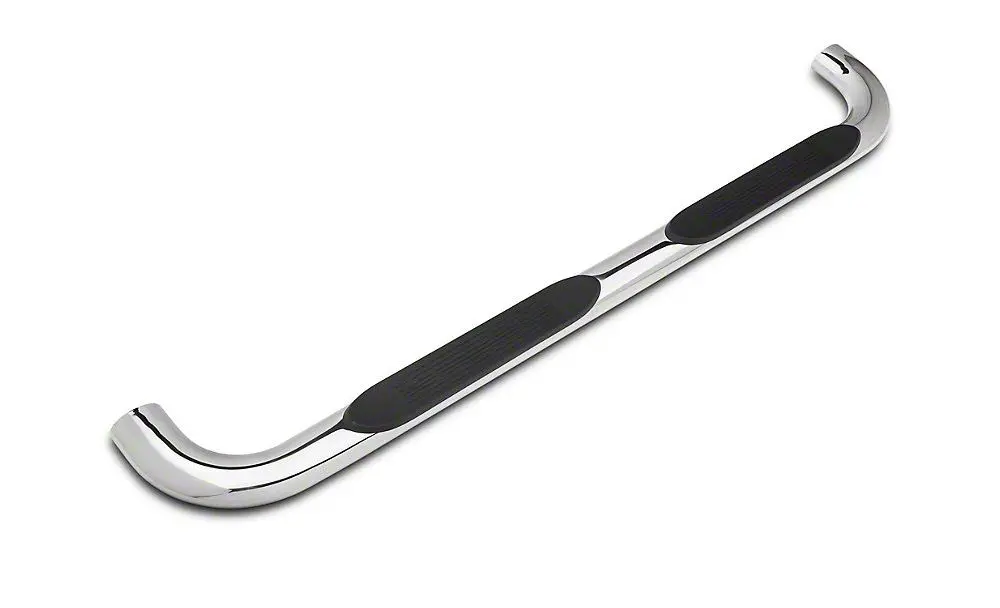 Barricade 4-Inch Oval Bent End Side Step Bars; Stainless Steel (19-25 Sierra 1500 Crew Cab) 2