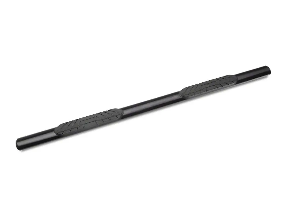 Barricade 4-Inch Oval Straight End Side Step Bars; Black (19-25 Sierra 1500 Crew Cab) 2