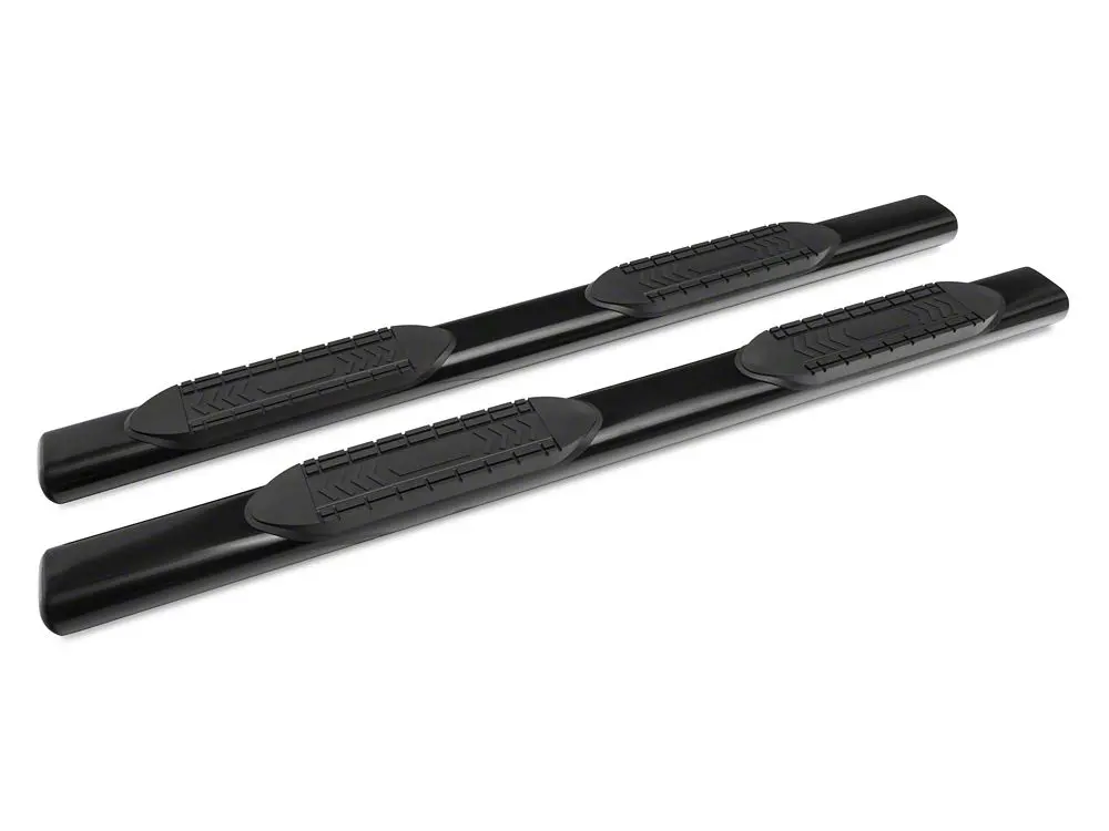 Barricade 6-Inch Oval Straight-End Black Side Step Bars for 2019–2025 GMC Sierra 1500 Double Cab