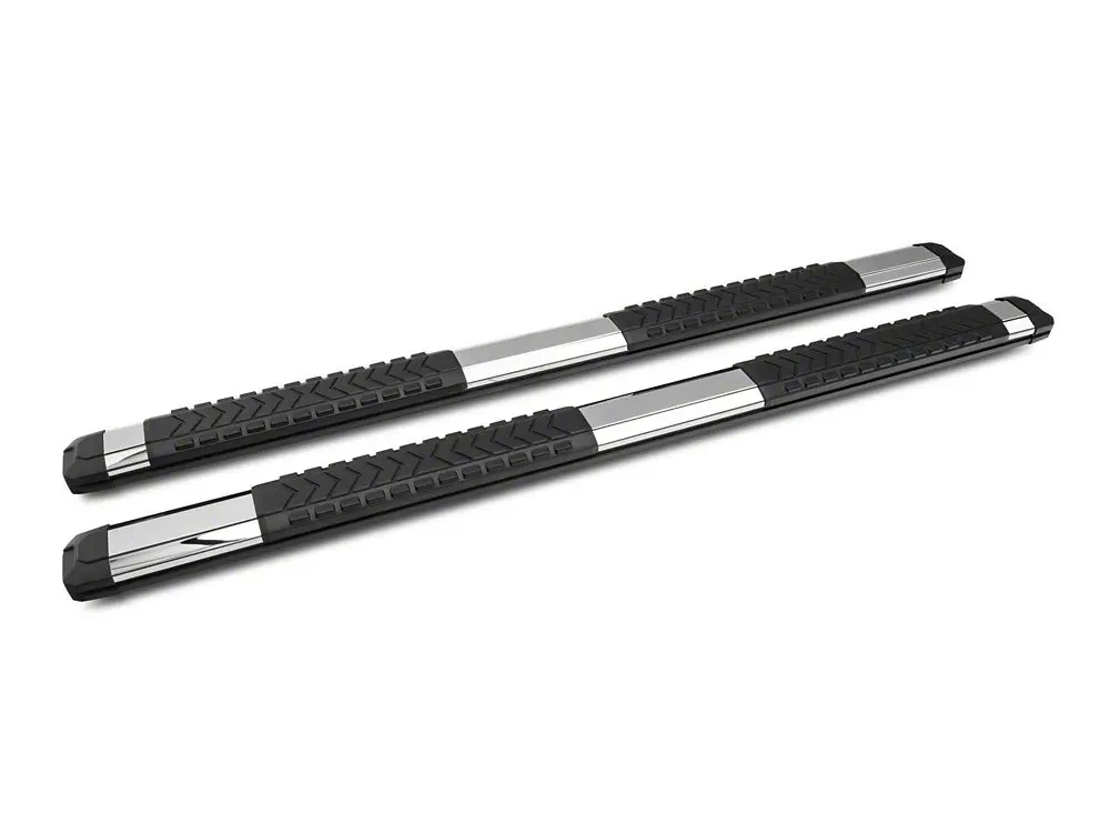 Barricade Saber 5-Inch Aluminum Side Step Bars with Stainless Cover Plates for 2019–2025 GMC Sierra 1500 Double Cab