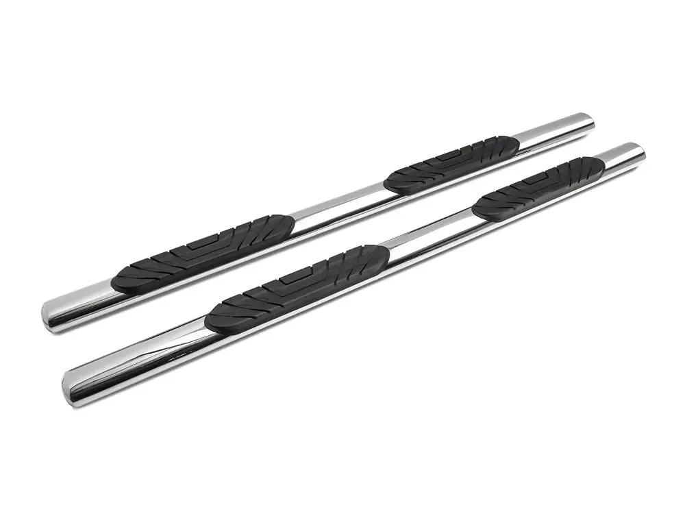 Barricade 4-Inch Oval Straight-End Stainless Steel Side Step Bars for 2019–2025 GMC Sierra 1500 Double Cab