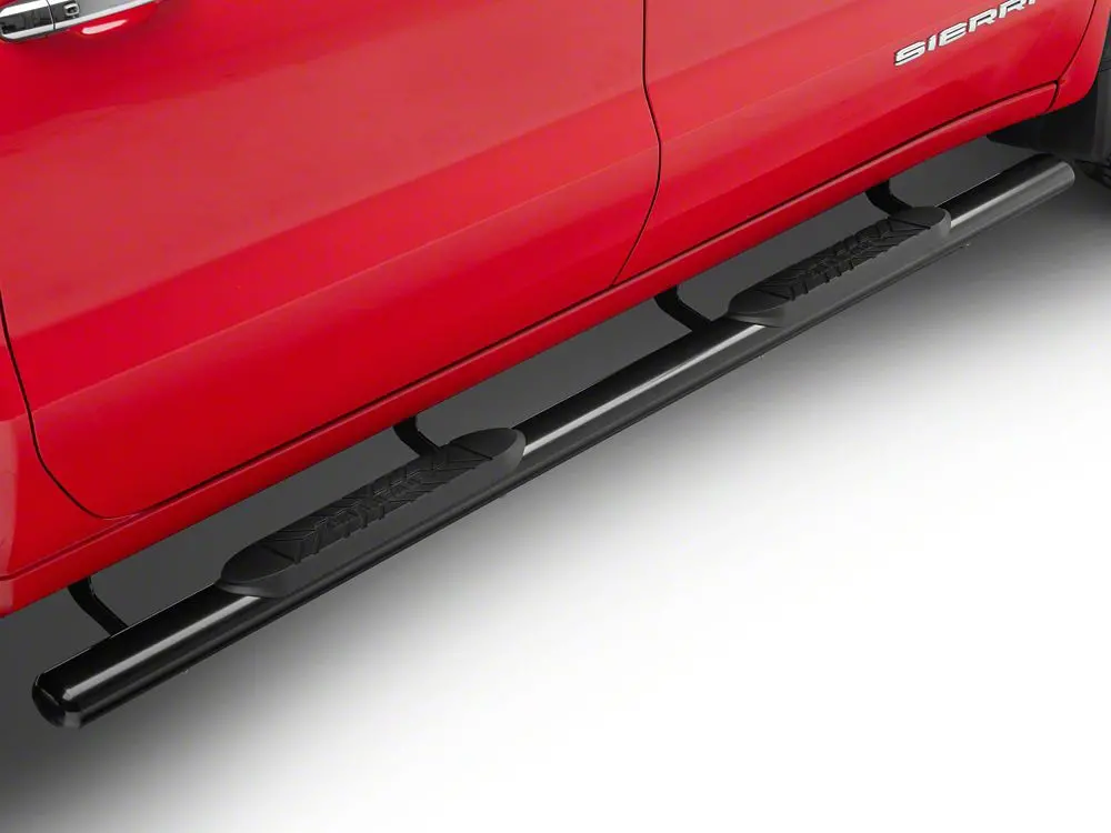 Barricade E-Series Oval Straight Side Steps – Black, 2019–2025 GMC Sierra 1500 Crew Cab