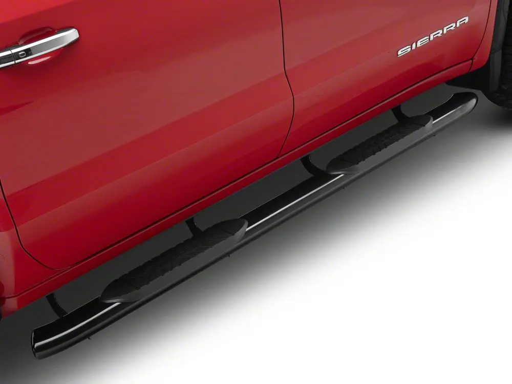 Barricade E-Series 5-Inch Oval Bent-End Side Steps – Black, 2019–2025 GMC Sierra 1500 Crew Cab