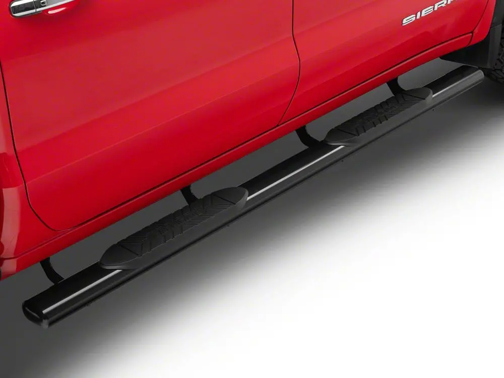 Barricade E-Series 5-Inch Oval Straight Side Steps – Black, 2019–2025 GMC Sierra 1500 Crew Cab