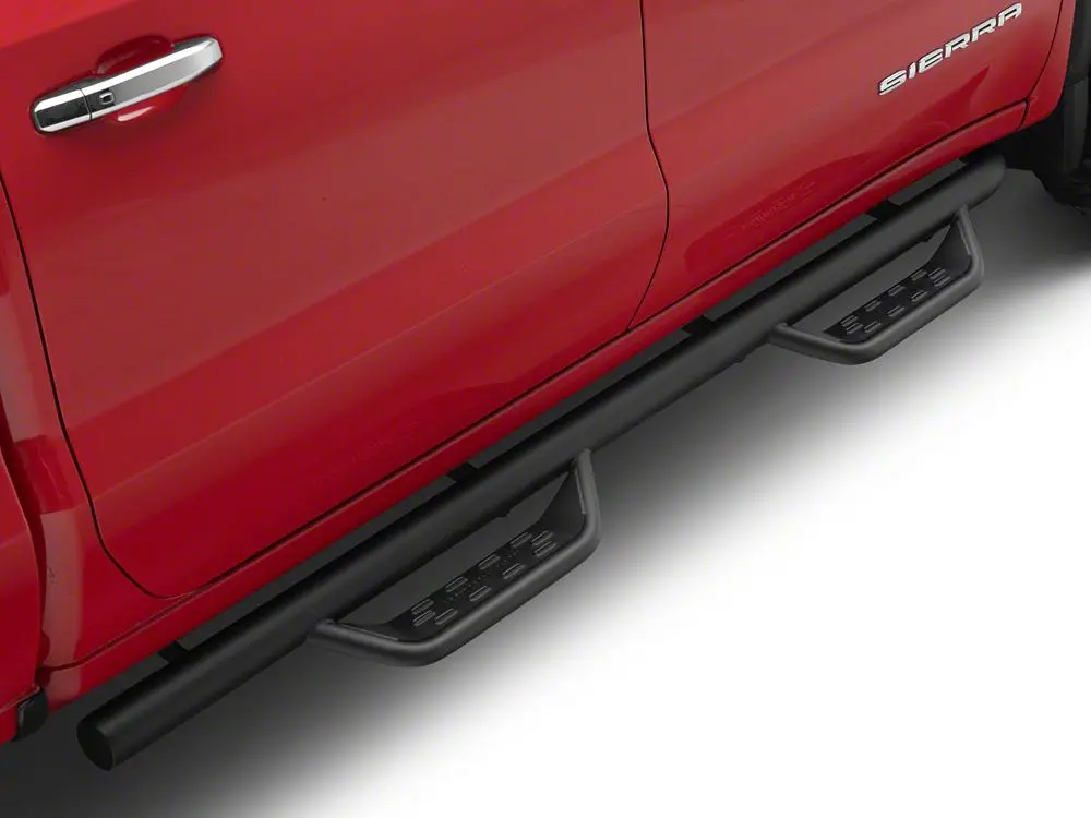 Barricade Tubular Drop Step Bars with Textured Black Finish – 2019–2025 Sierra 1500 Crew Cab