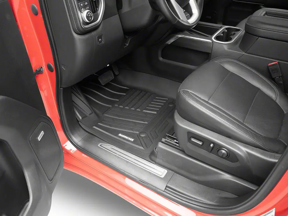 Barricade Custom-Fit All-Weather Floor Liners – Front & Rear – Black for 2019–2025 GMC Sierra 1500 Crew Cab