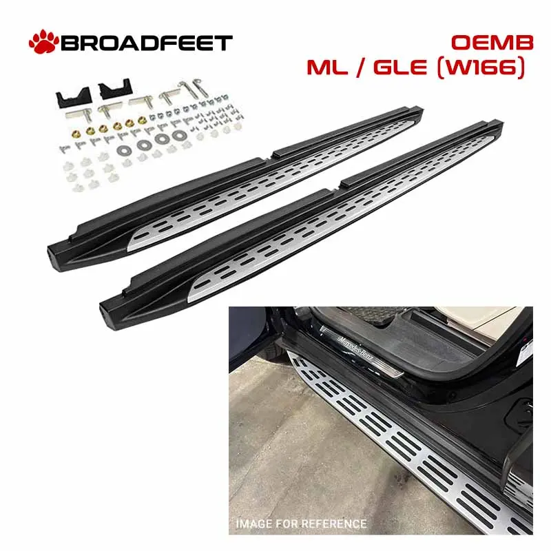 Running Boards Oe Style Side Step Fits Mercedes Benz Ml 2012-2015 & Gle 2016-2018 (W166) 1