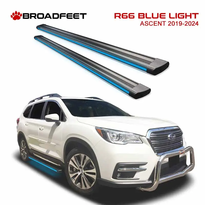 R66 Running Board Side Step With Blue Ambient Led Light Fits Subaru Ascent 2019-2025 1