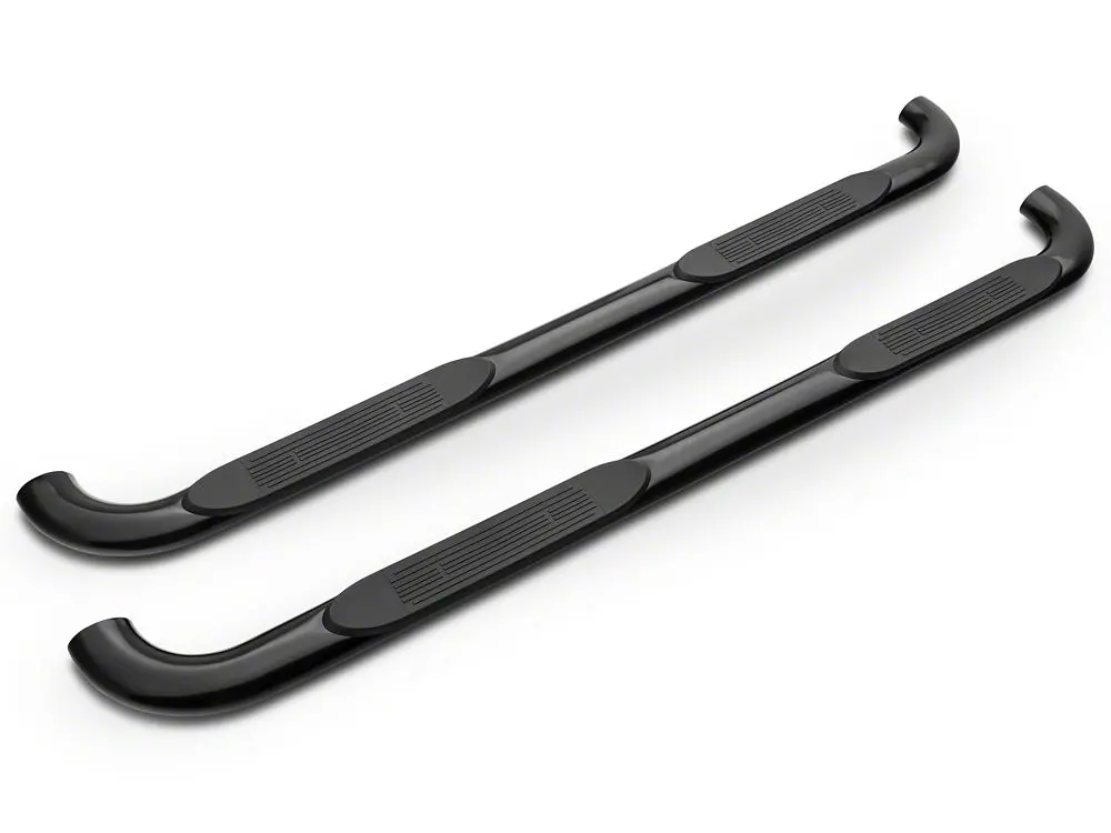 Barricade 4-Inch Oval 90 Degree Bent End Side Step Bars; Black (17-25 F-250 Super Duty Supercrew) 2