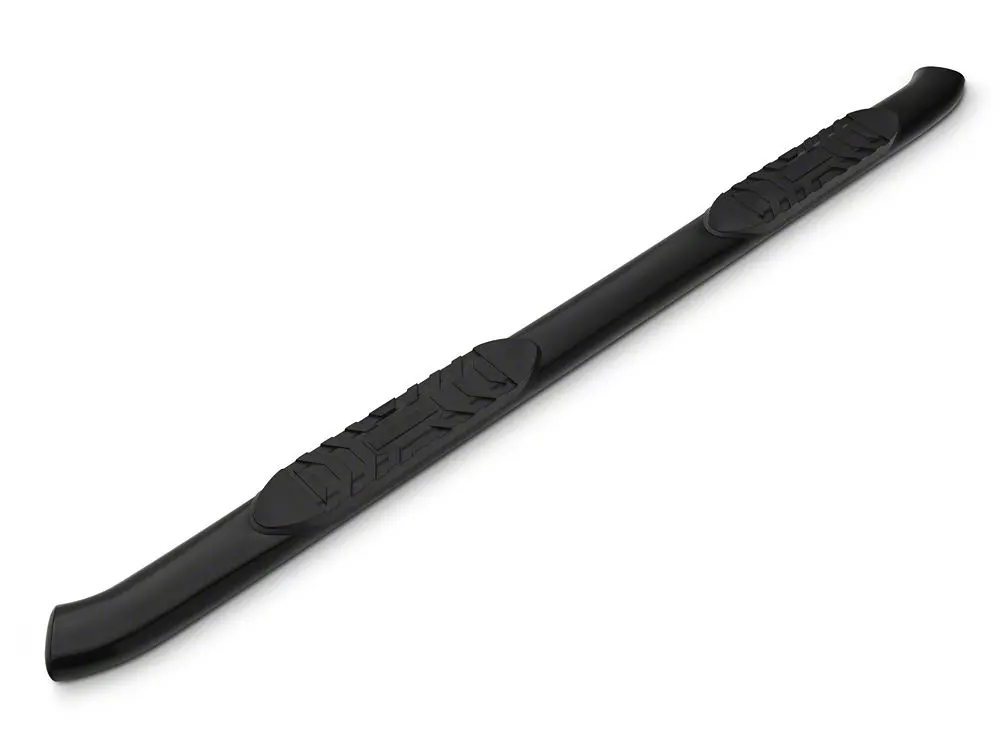Barricade 5-Inch Oval 60 Degree Bent End Side Step Bars; Black (17-25 F-250 Super Duty Supercab) 2