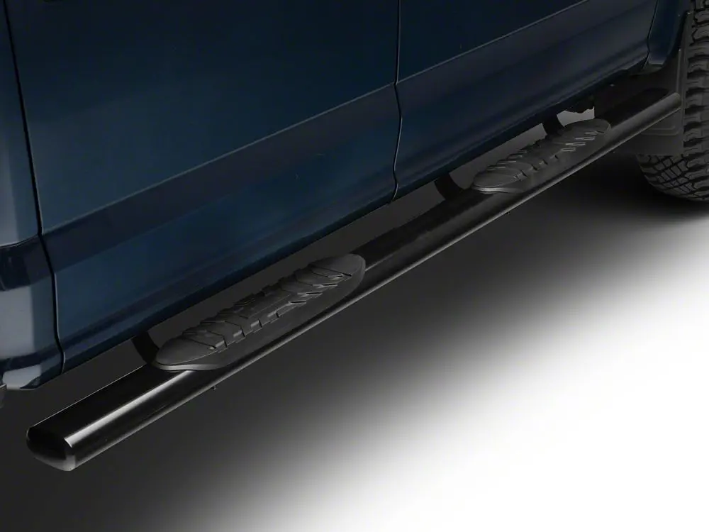 Barricade 5-Inch Oval Straight-End Side Steps – Black, for 2017–2025 F-250 Super Duty SuperCrew