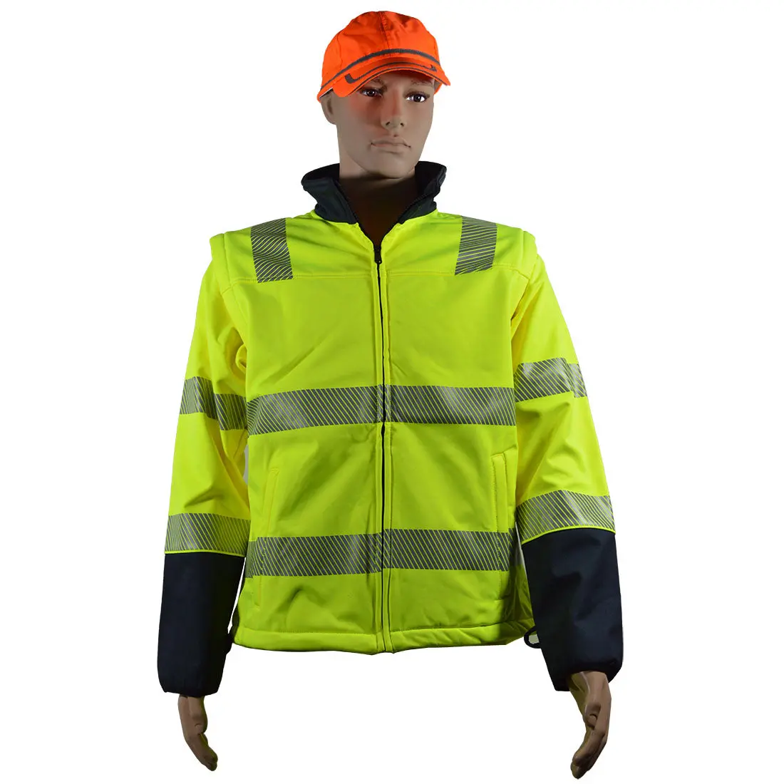 Sfj-Lhv/Ohv Soft Shell Jacket, Ansi Class 3, High-Vis Lime Or Orange 1