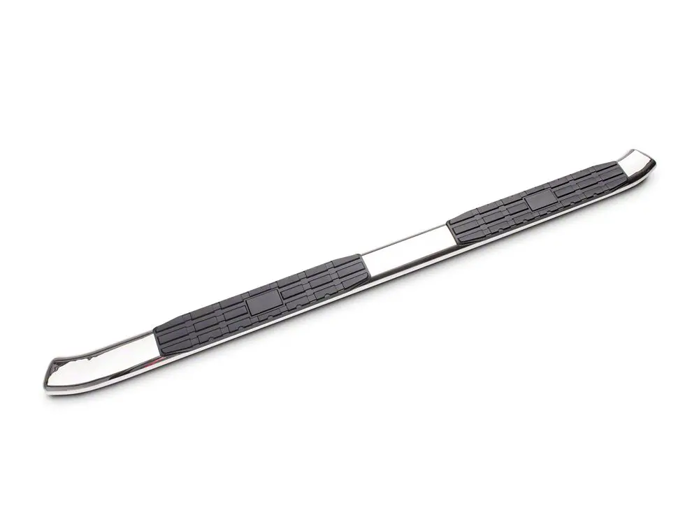 Barricade 5-Inch Oval Bent End Side Step Bars; Stainless Steel (20-25 Sierra 3500 Hd Double Cab) 2