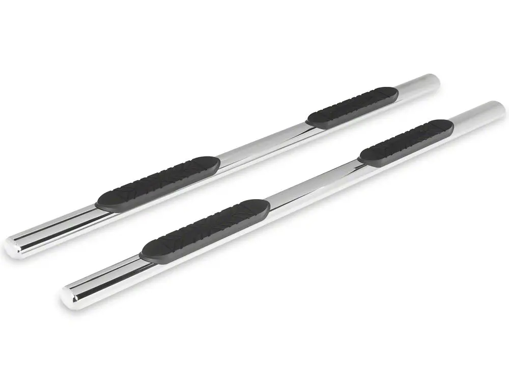 Barricade E-Series Oval Straight Side Step Bars; Stainless Steel (20-25 Sierra 3500 Hd Crew Cab) 2