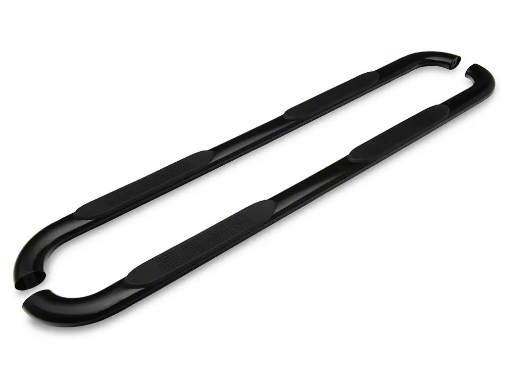 Black Barricade 4-Inch Oval Bent-End Side Steps for 2010–2024 Ram 3500 Mega Cab