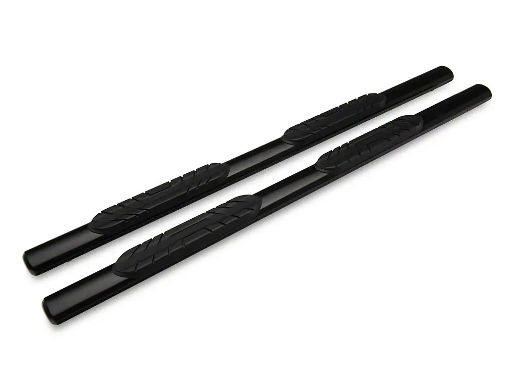 Black Barricade 4-Inch Oval Side Steps for 2003–2009 Ram 3500 Quad Cab