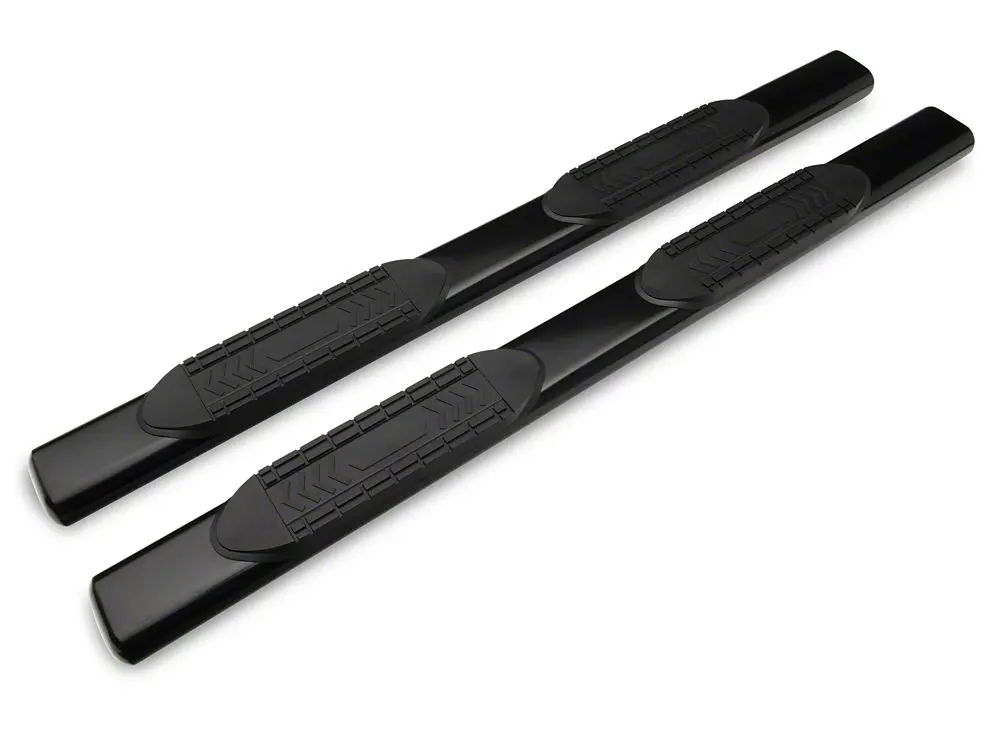Barricade 6-Inch Oval Straight End Side Step Bars; Black (03-09 Ram 3500 Quad Cab) 2