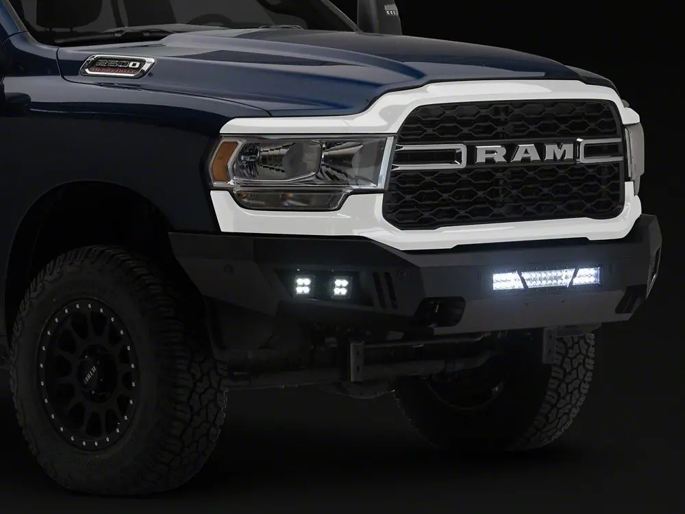 Barricade Hd Front Bumper With Led Fog Lights And 20-Inch Led Light Bar (19-26 Ram 3500) 2