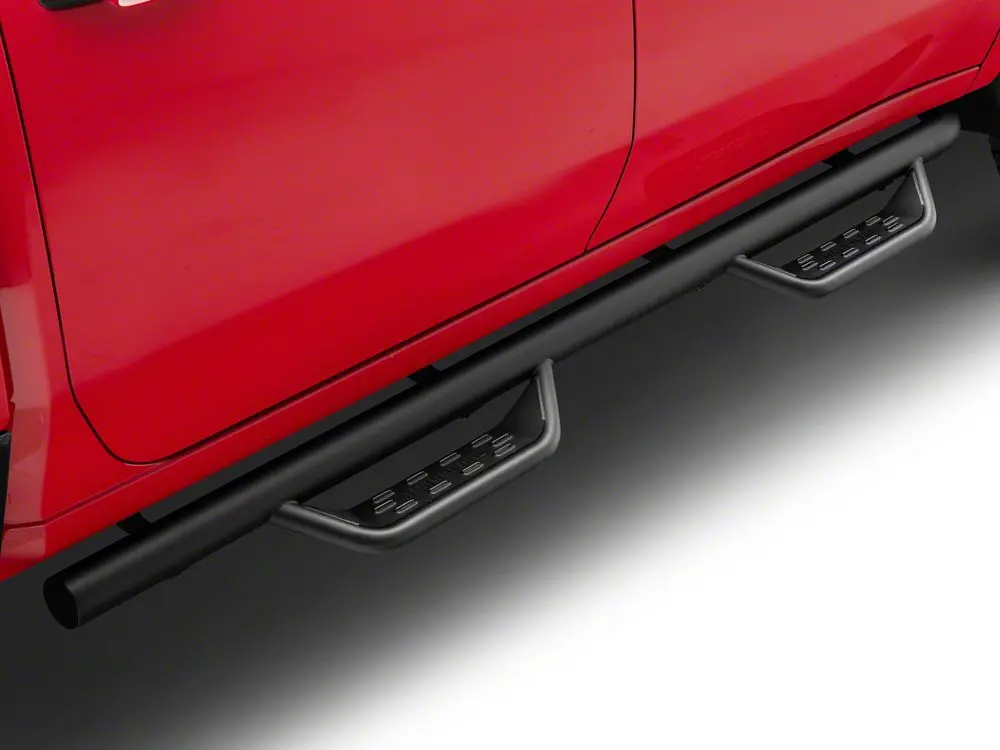Barricade Fine-Textured Black Tubular Drop Steps for 2020–2025 Silverado 3500 HD Crew Cab