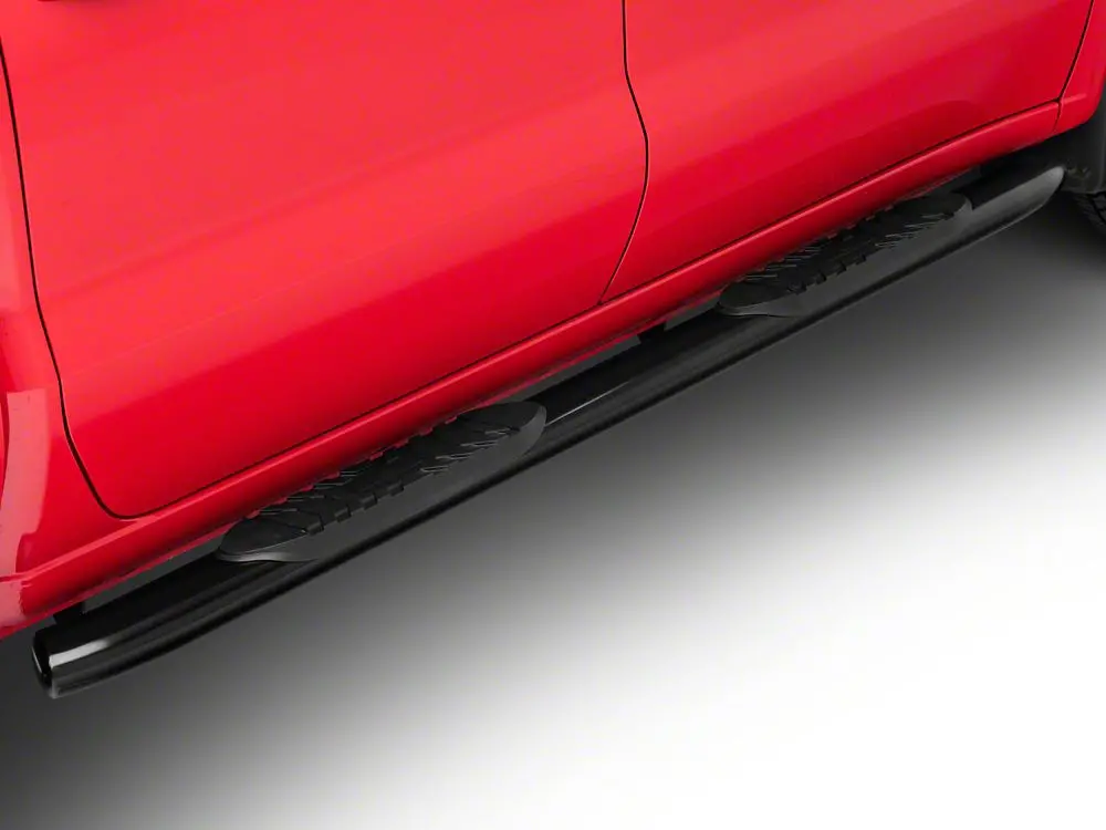 Barricade 5-Inch Oval Bent-End Black Side Step Bars for 2020–2025 Chevy Silverado 3500 HD Crew Cab