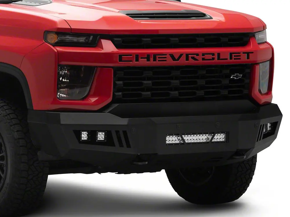 Barricade Heavy-Duty Front Bumper with LED Fog Lights and 20" Light Bar for 2020–2023 Chevrolet Silverado 3500 HD