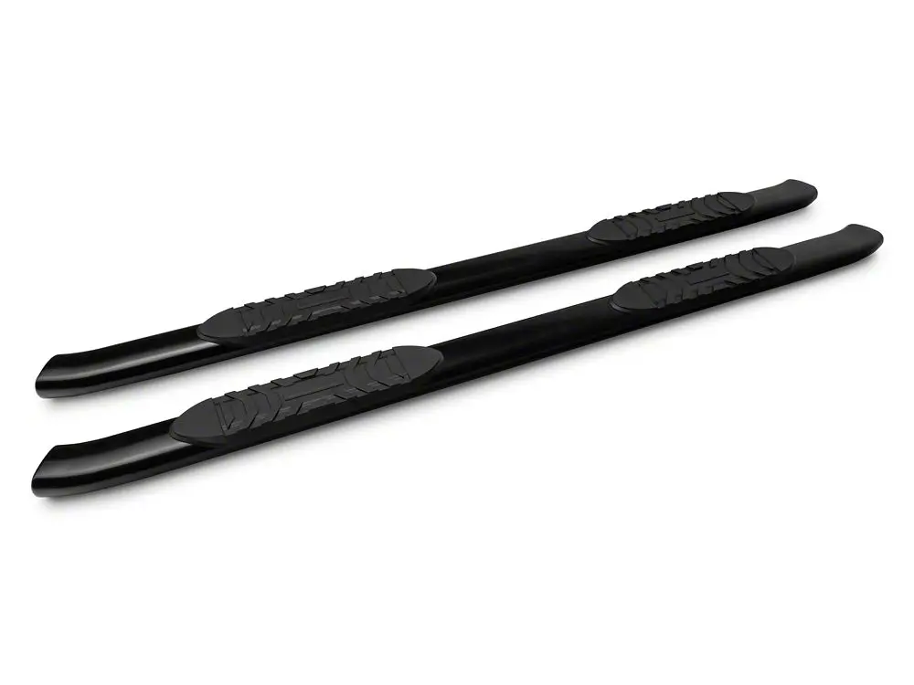 Barricade 5-Inch Oval 60° Bent-End Side Steps (Black) for 2017–2025 Ford F-350 Super Duty Regular Cab