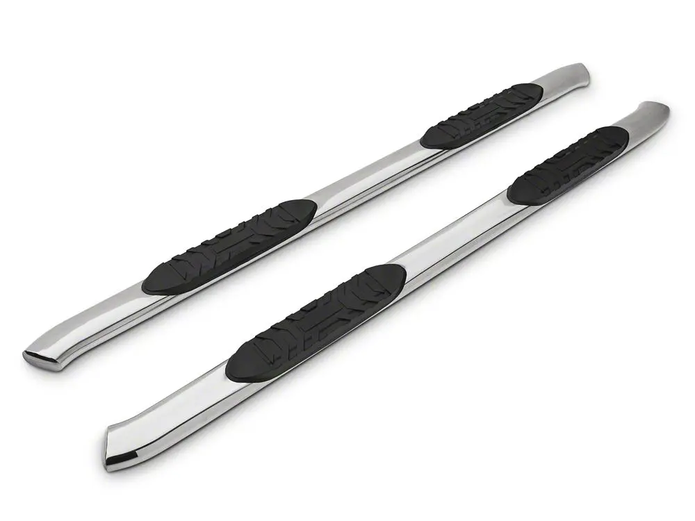 Barricade 5-Inch Oval 60° Bent-End Side Steps (Stainless) for 2017–2025 Ford F-350 Super Duty SuperCrew