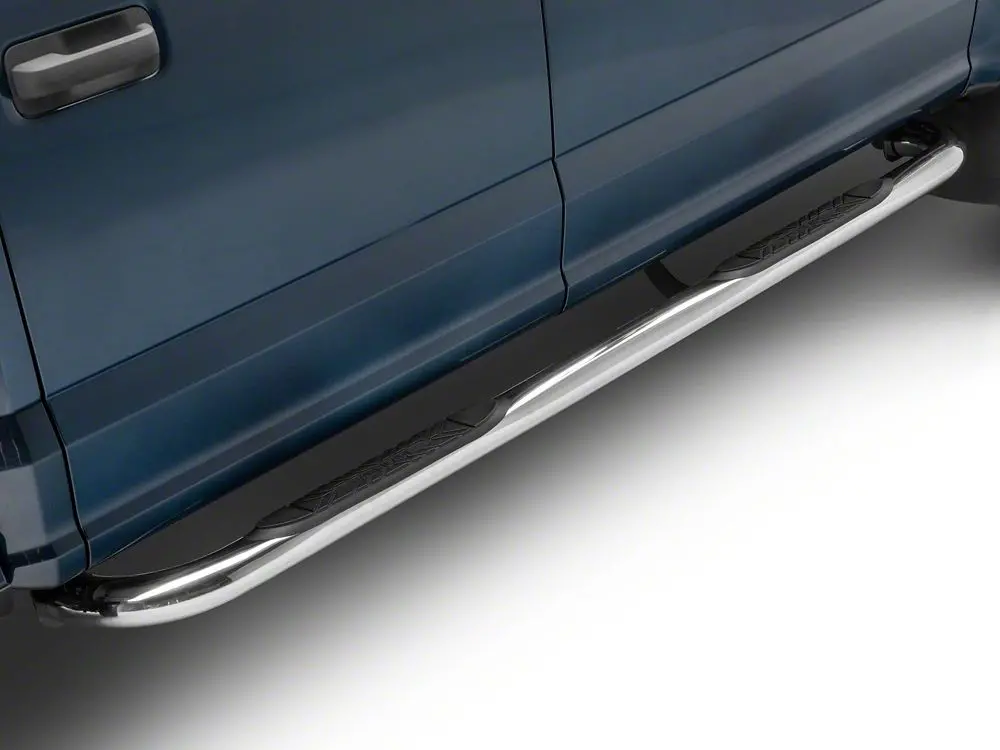 Barricade E-Series 3-Inch Stainless Steel Bent-End Side Steps – F-350 Super Duty SuperCrew (2017–2025)