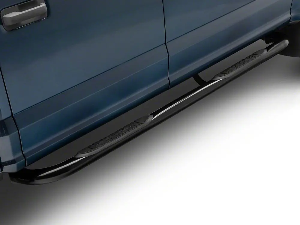 Barricade E-Series 3-Inch Black Bent-End Side Steps – F-350 Super Duty SuperCrew (2017–2025)