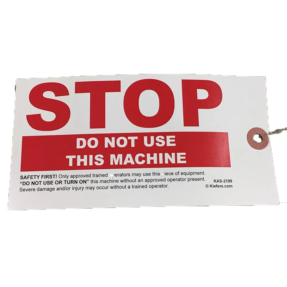 Stop Do Not Use This Machine Wired Tags (100/Pack) 2-Sided 1
