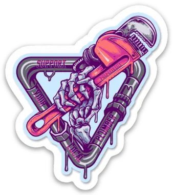 Support Your Local Plumber Sticker, 3In 1