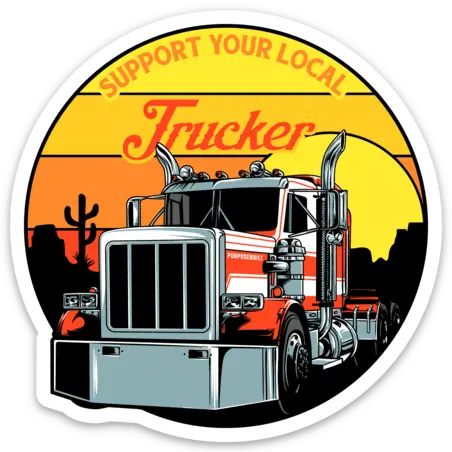 Support Your Local Sticker 3In - Trucker 1