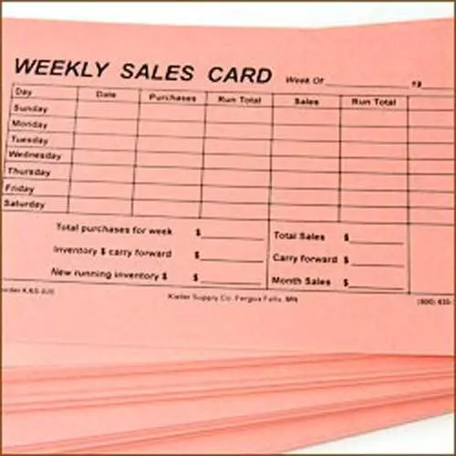 Weekly Sales Card (Deck Of 100) 1