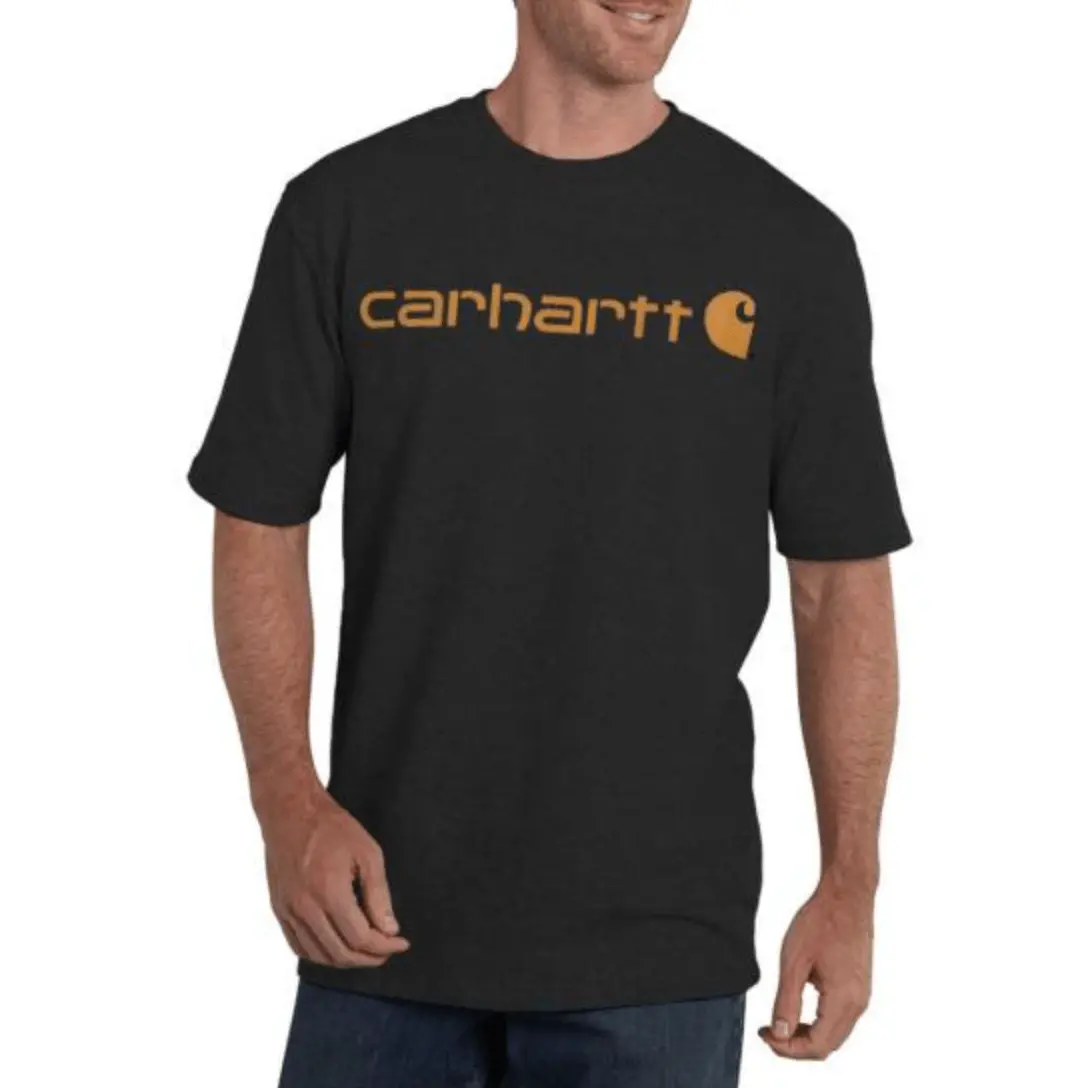 K195 - Loose Fit Heavyweight Short-Sleeve Logo Graphic T-Shirt - Carbon Heather 1