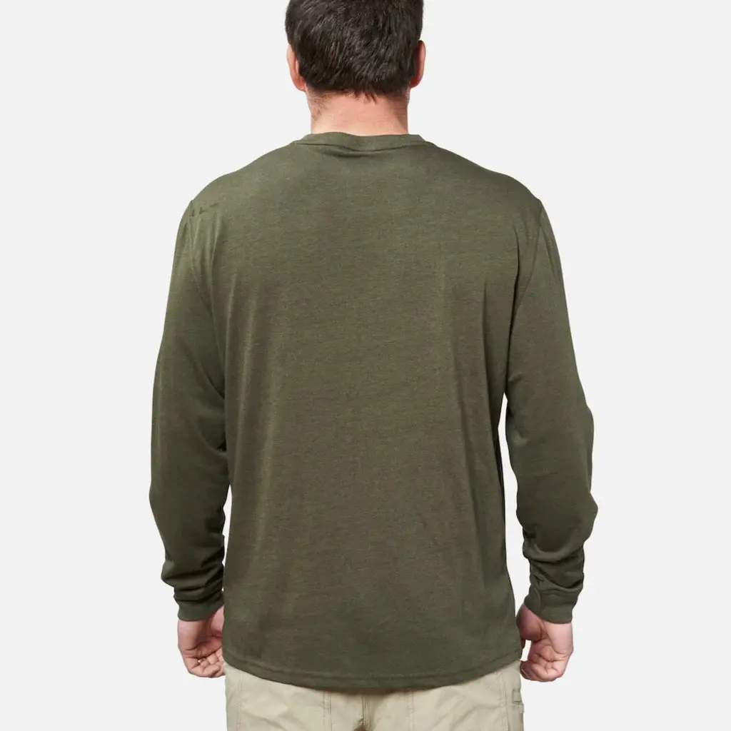 The Martin Ls Pocket T-Shirt - Army Green Heather 4