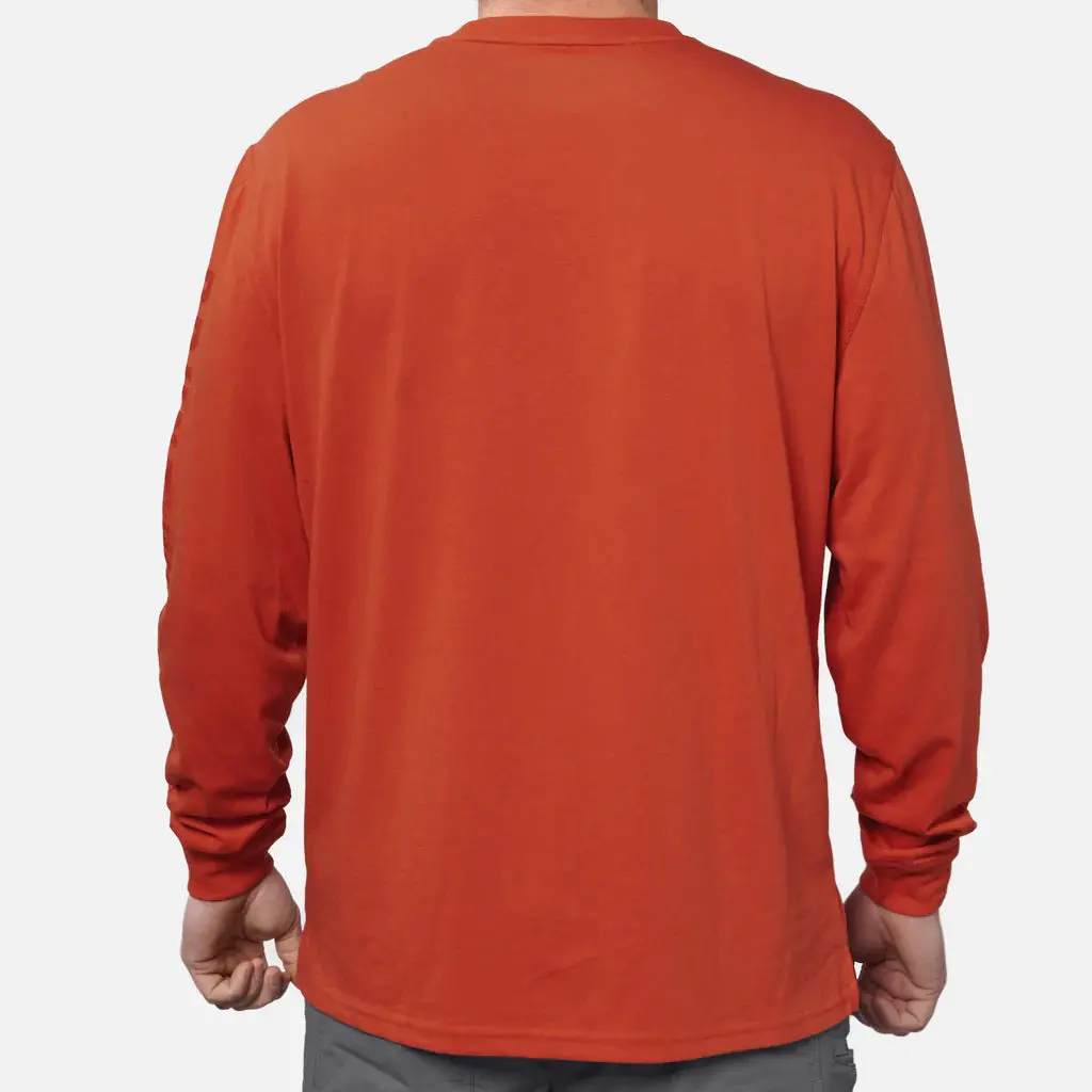 The Martin Ls Pocket Tee- Brunt Orange 4