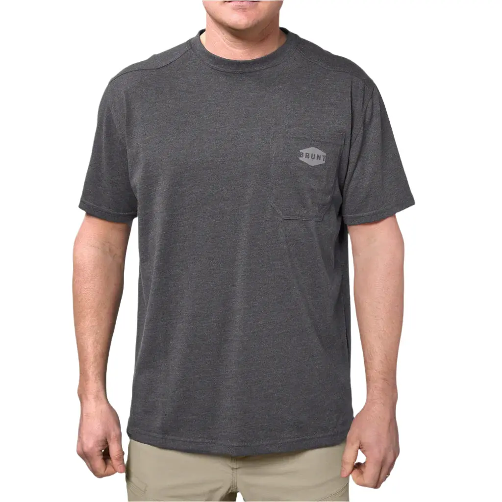 The Martin Pocket Tee- Dark Grey Heather 1
