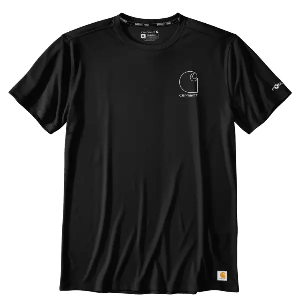 Force Sun Defender Lightweight S/S Logo Graphic T-Shirt - Black 1