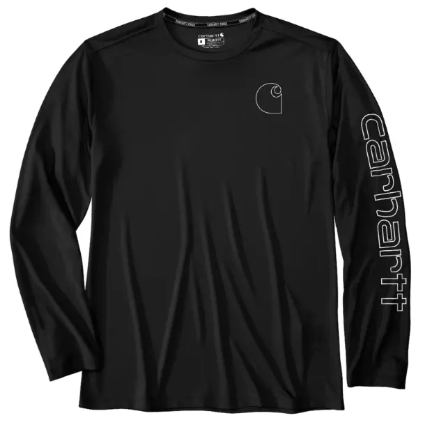 Force Sun Defender Lightweight Long-Sleeve Logo Graphic T-Shirt - Black 1