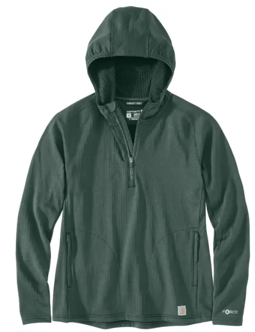 Women's Force Relaxed Fit Half-Zip Hooded T-Shirt - Frosted Balsam 1