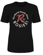Women's Red Rosie Tee, Black 1