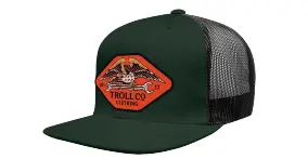 Dhcm Wing Spanner Flat Bill Snapback Hat - Pine 1